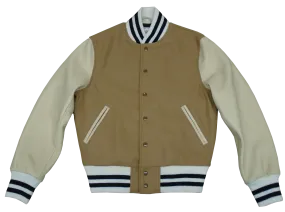 Camel/Cream Contemporary Fit Varsity Jacket