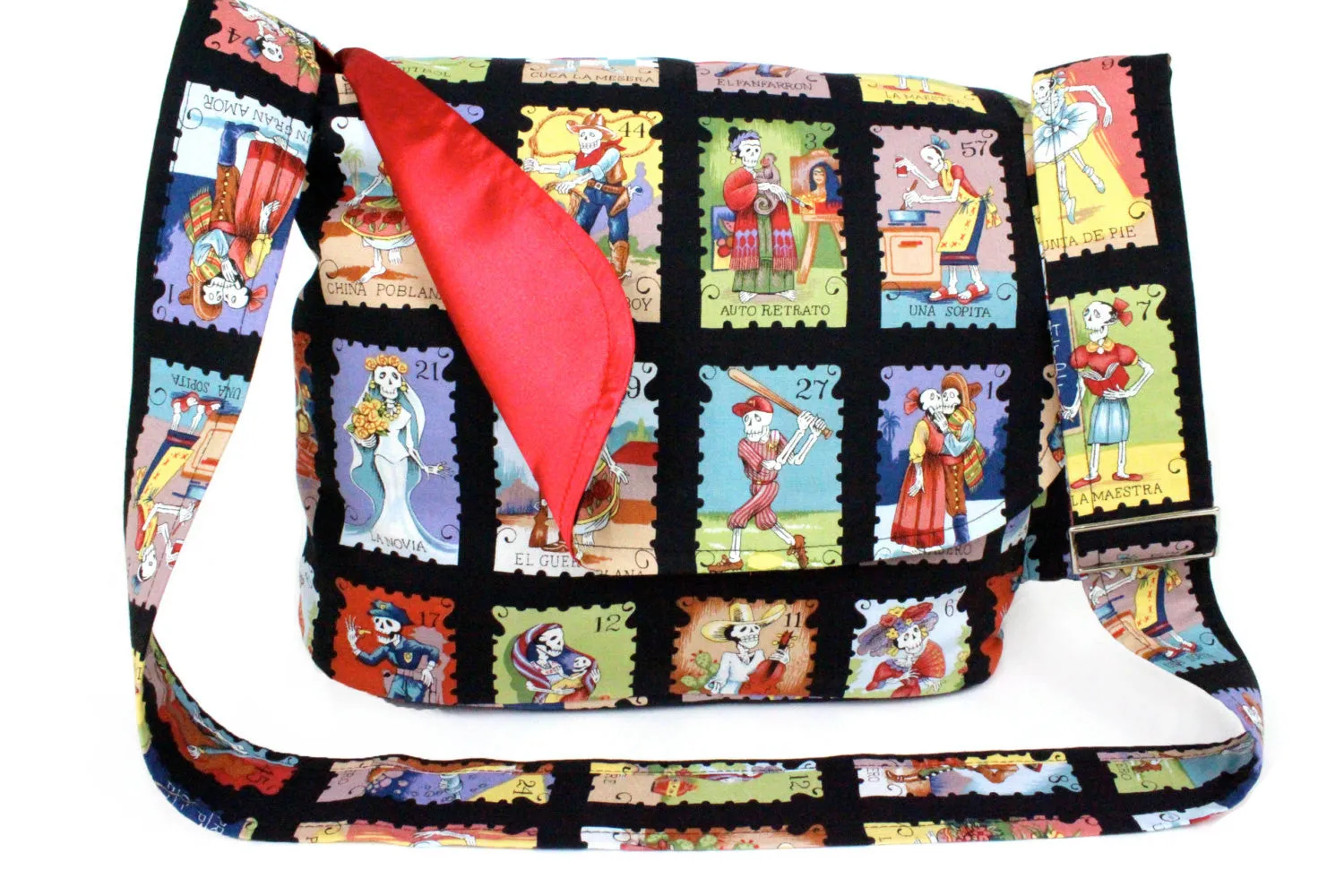 Cartas Marcadas Day of the Dead Messenger Bag #MB-996