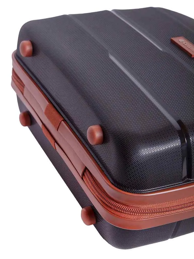 Cellini Spinn Beauty Case | Black/Tan