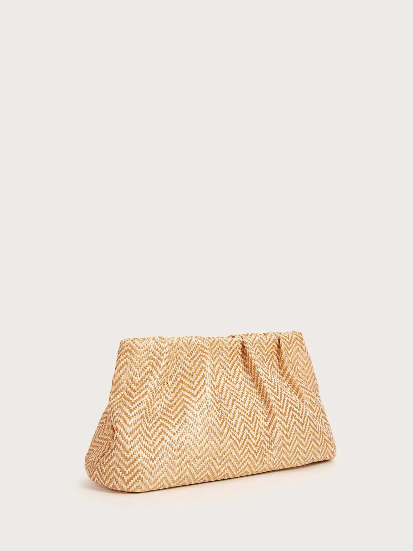 Chevron Ruched Design Clutch Bag