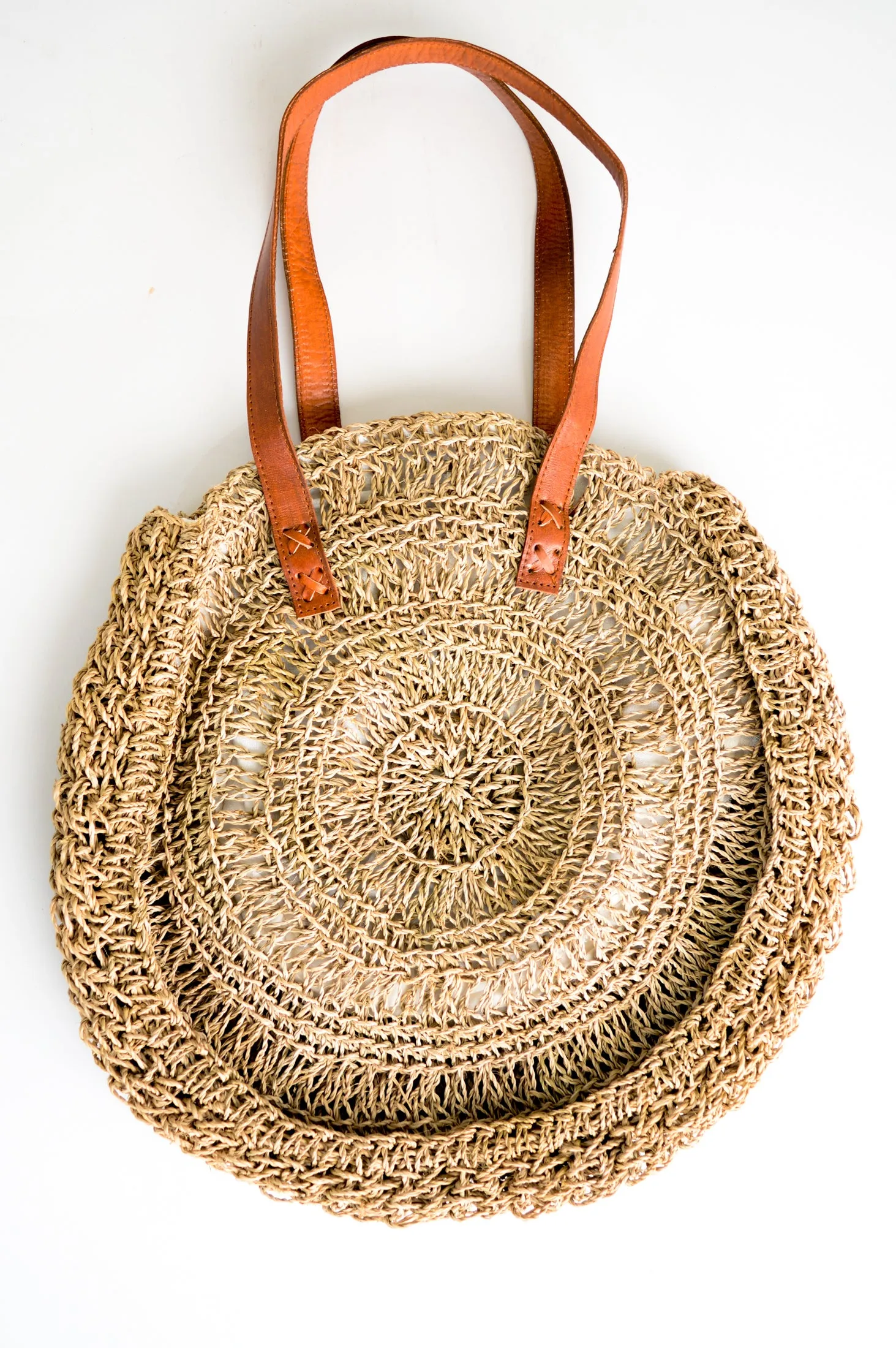 Circle Rattan Purse Large