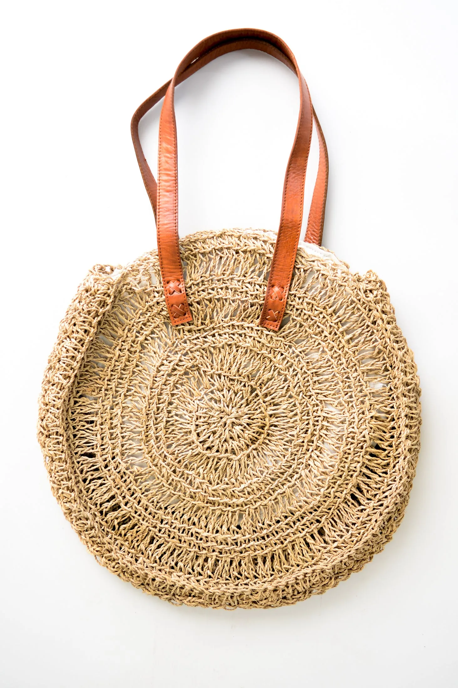 Circle Rattan Purse Large