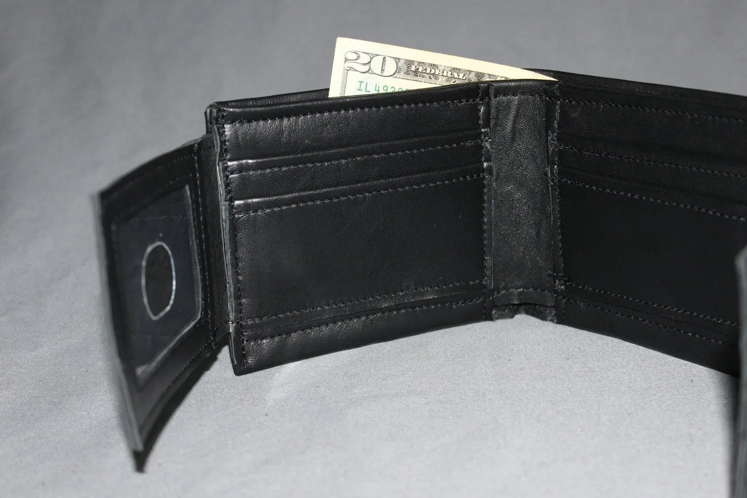 Classic Leather Wallet with Dual ID Flaps