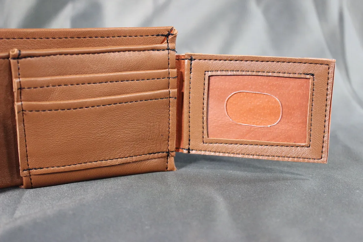 Classic Leather Wallet with Dual ID Flaps