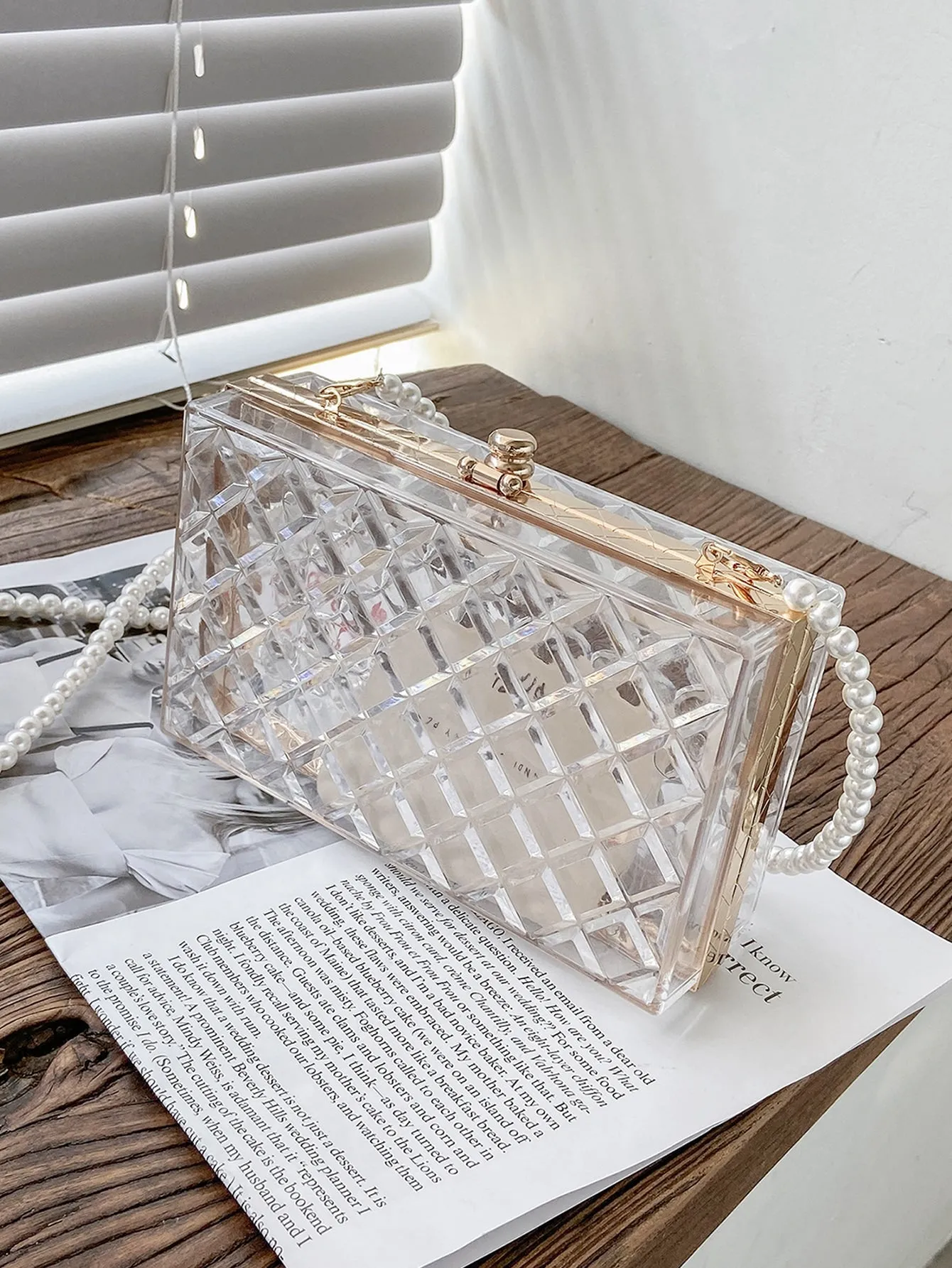 Clear Box Clutch Bag