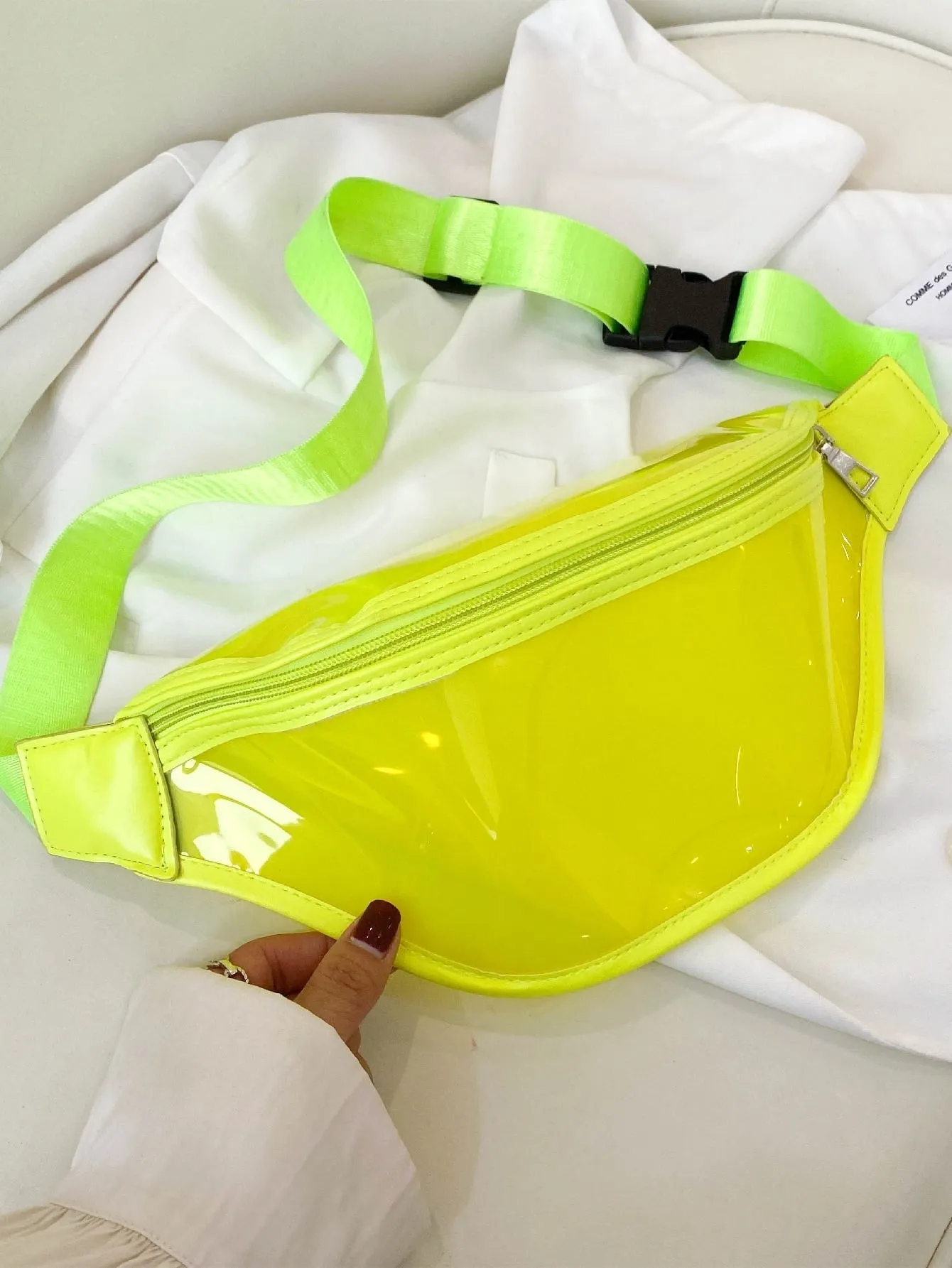 Clear Neon Lime Fanny Pack