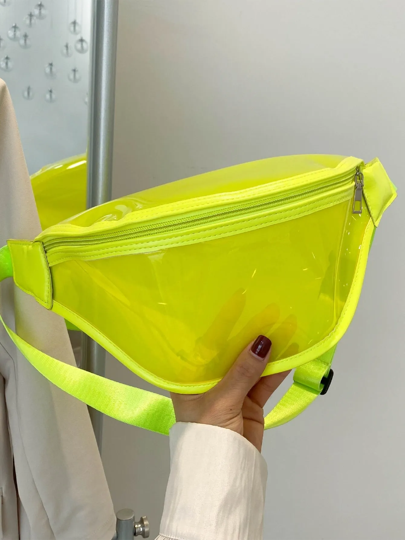 Clear Neon Lime Fanny Pack