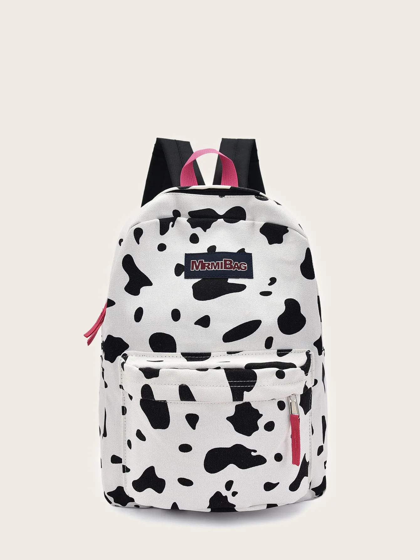 Cow Print Pocket Front Backpack