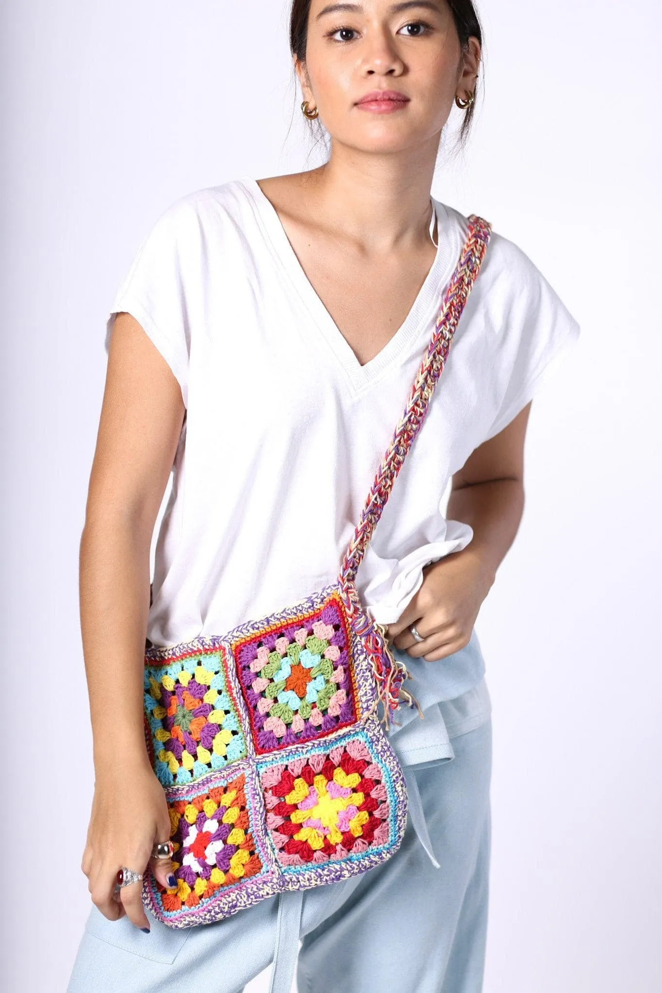 CROCHET SHOULDER CROSS BODY BAG TIBB