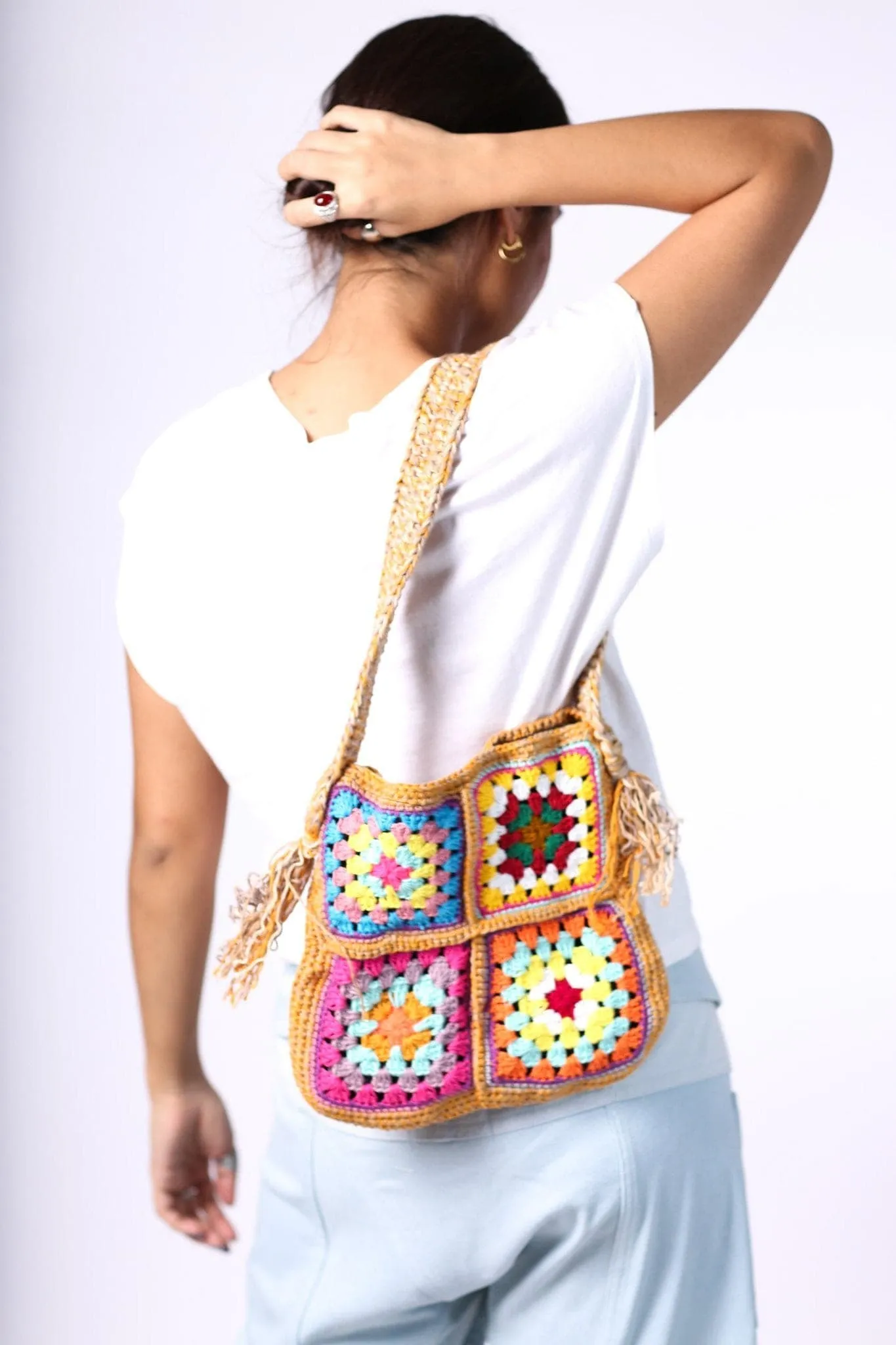 CROCHET SHOULDER CROSS BODY BAG TIBB