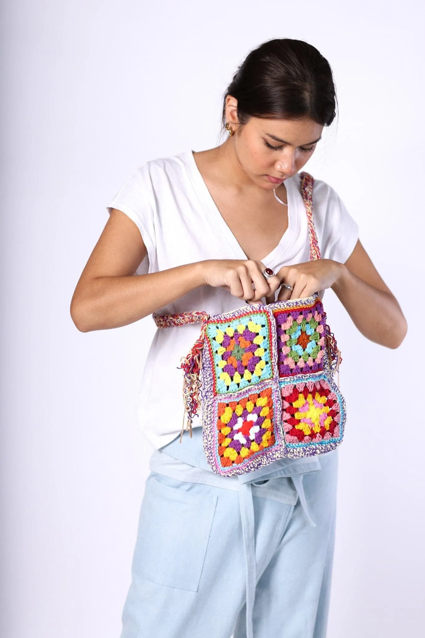 CROCHET SHOULDER CROSS BODY BAG TIBB