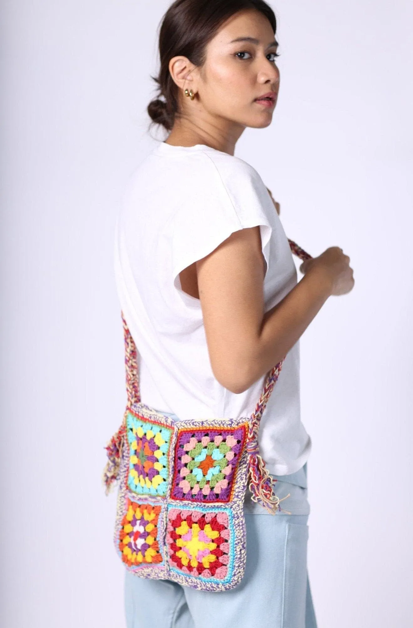 CROCHET SHOULDER CROSS BODY BAG TIBB