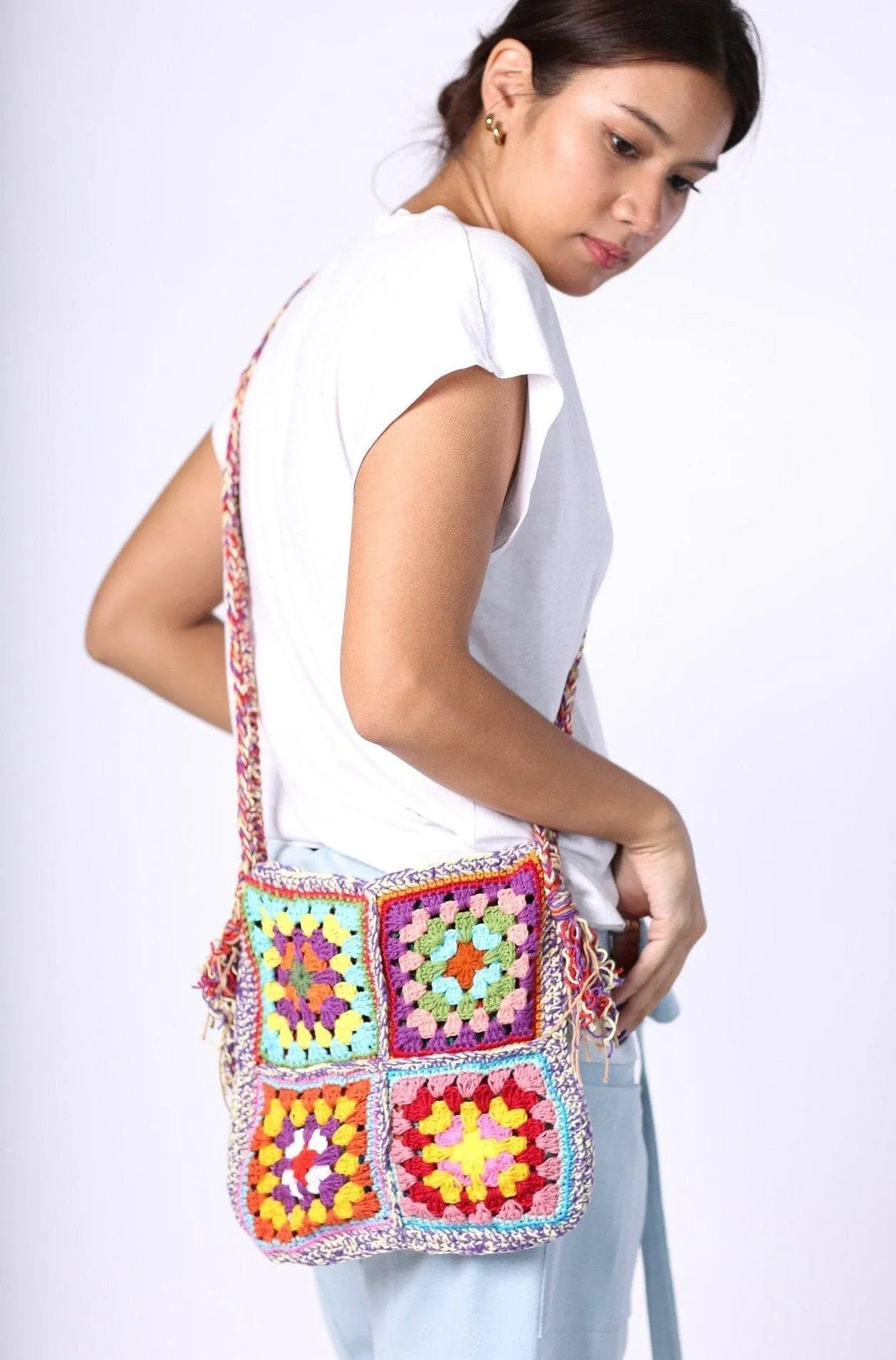 CROCHET SHOULDER CROSS BODY BAG TIBB