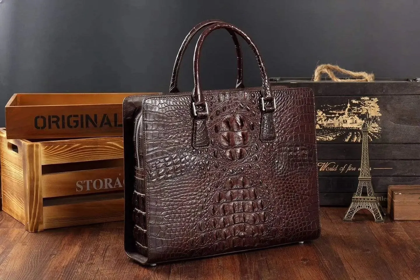 Crocodile Leather Briefcase