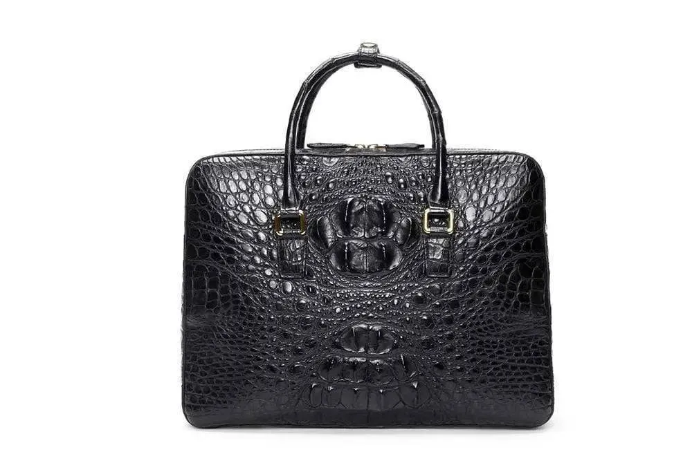 Crocodile Leather Travel Briefcase