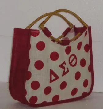 Delta Polka Dot Jute Bag