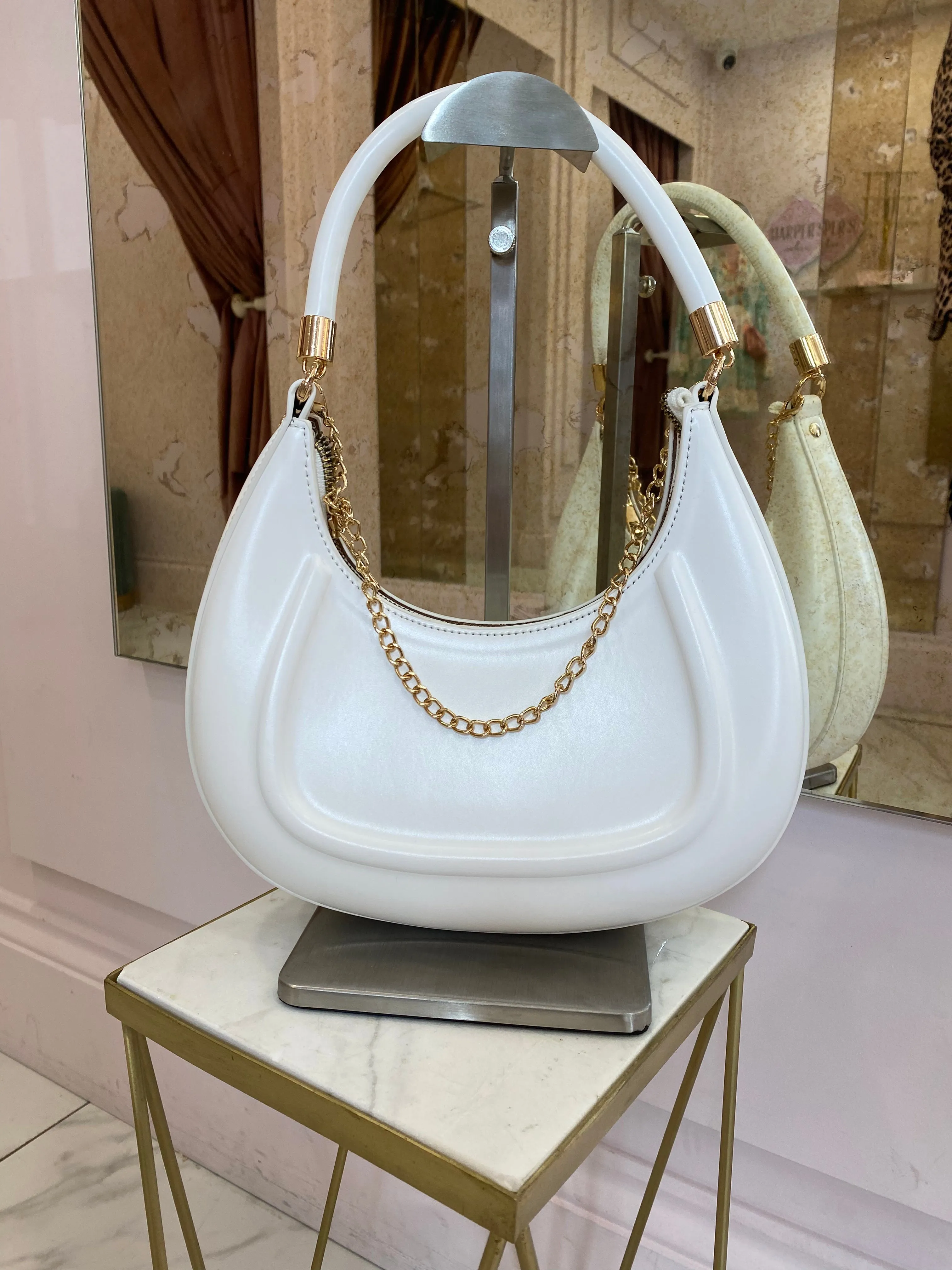 Demi White Moon Bag