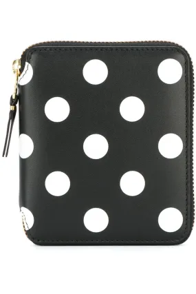 Dots Printed Leather Line Wallet