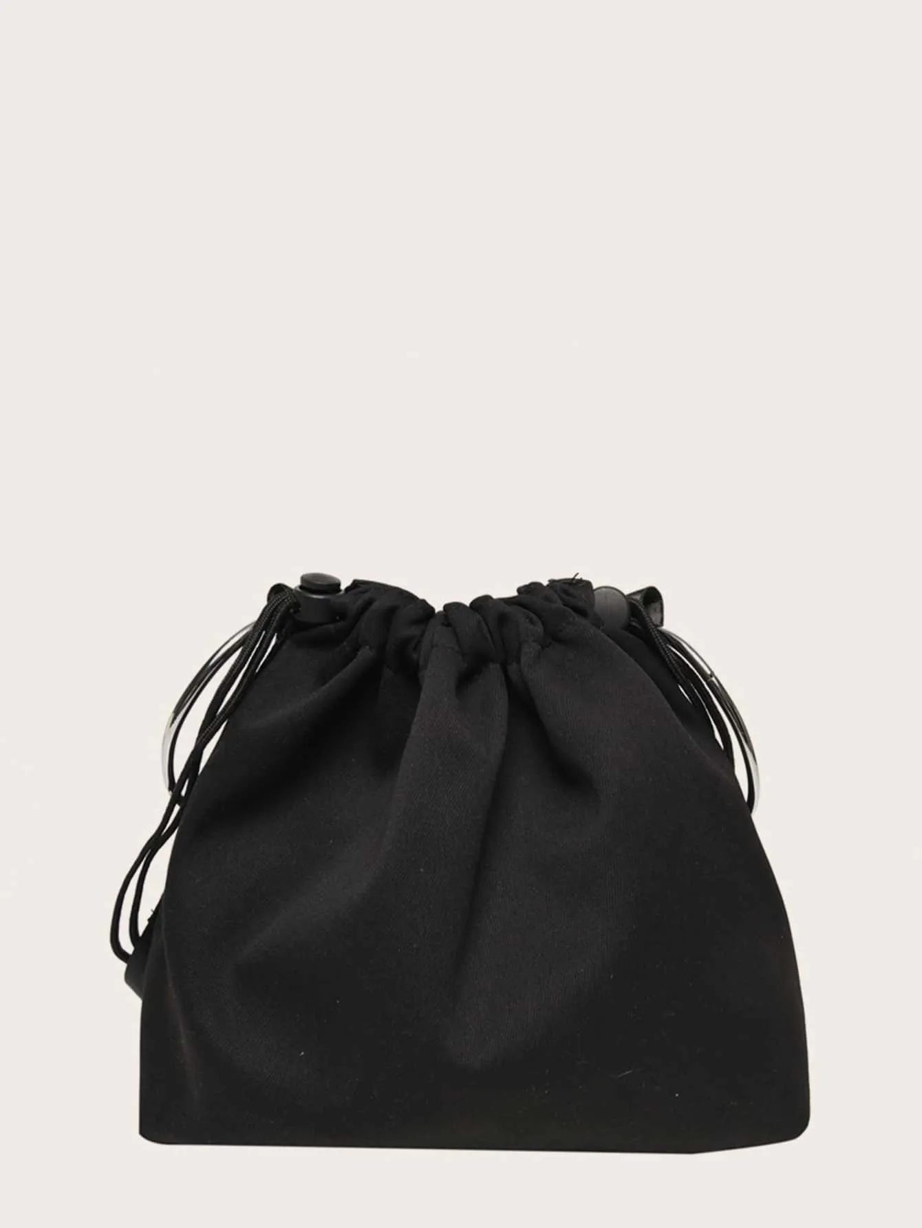 Drawstring Nylon Bucket Bag