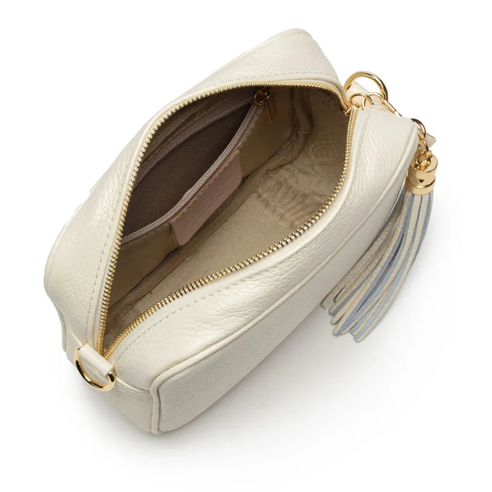 Elie Beaumont Ivory Leather Cross Body Bag