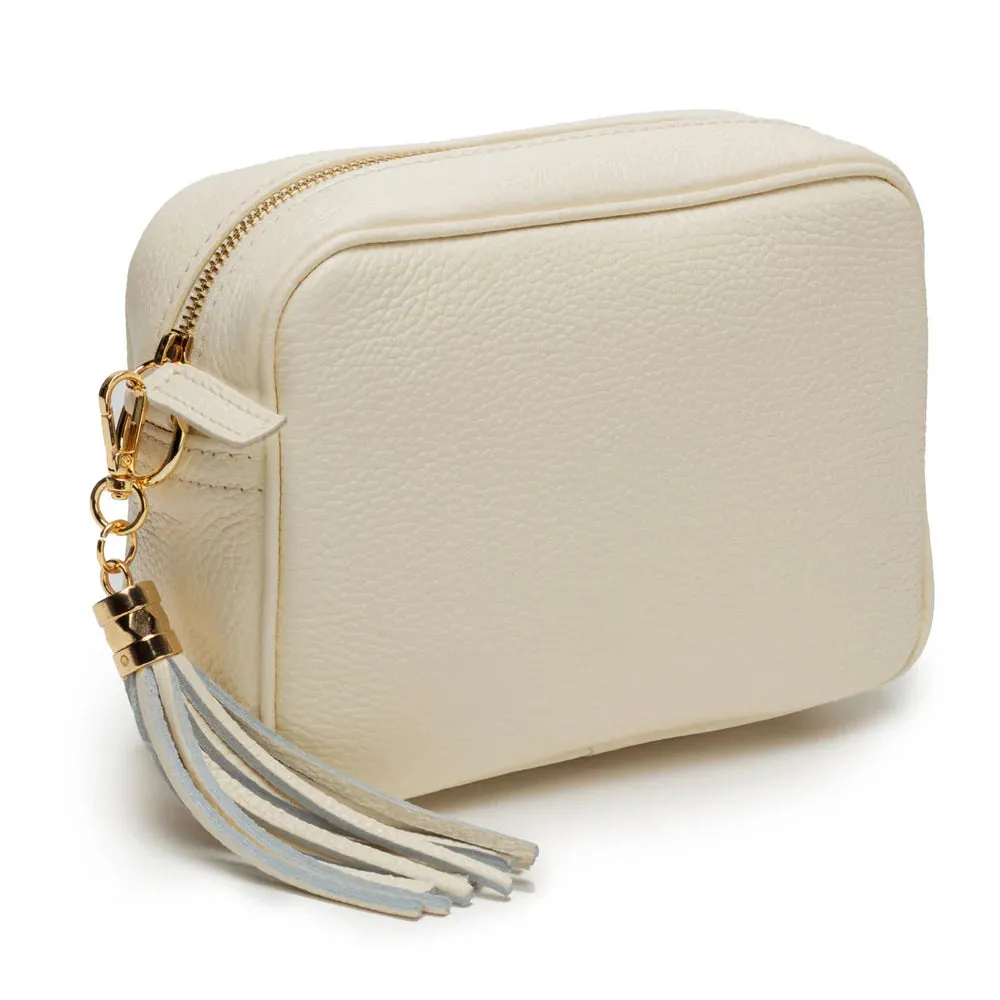 Elie Beaumont Ivory Leather Cross Body Bag