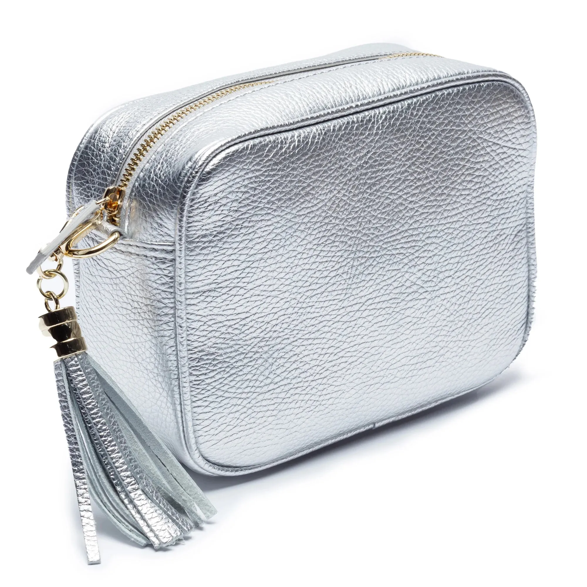 Elie Beaumont Silver Mini Crossbody Bag