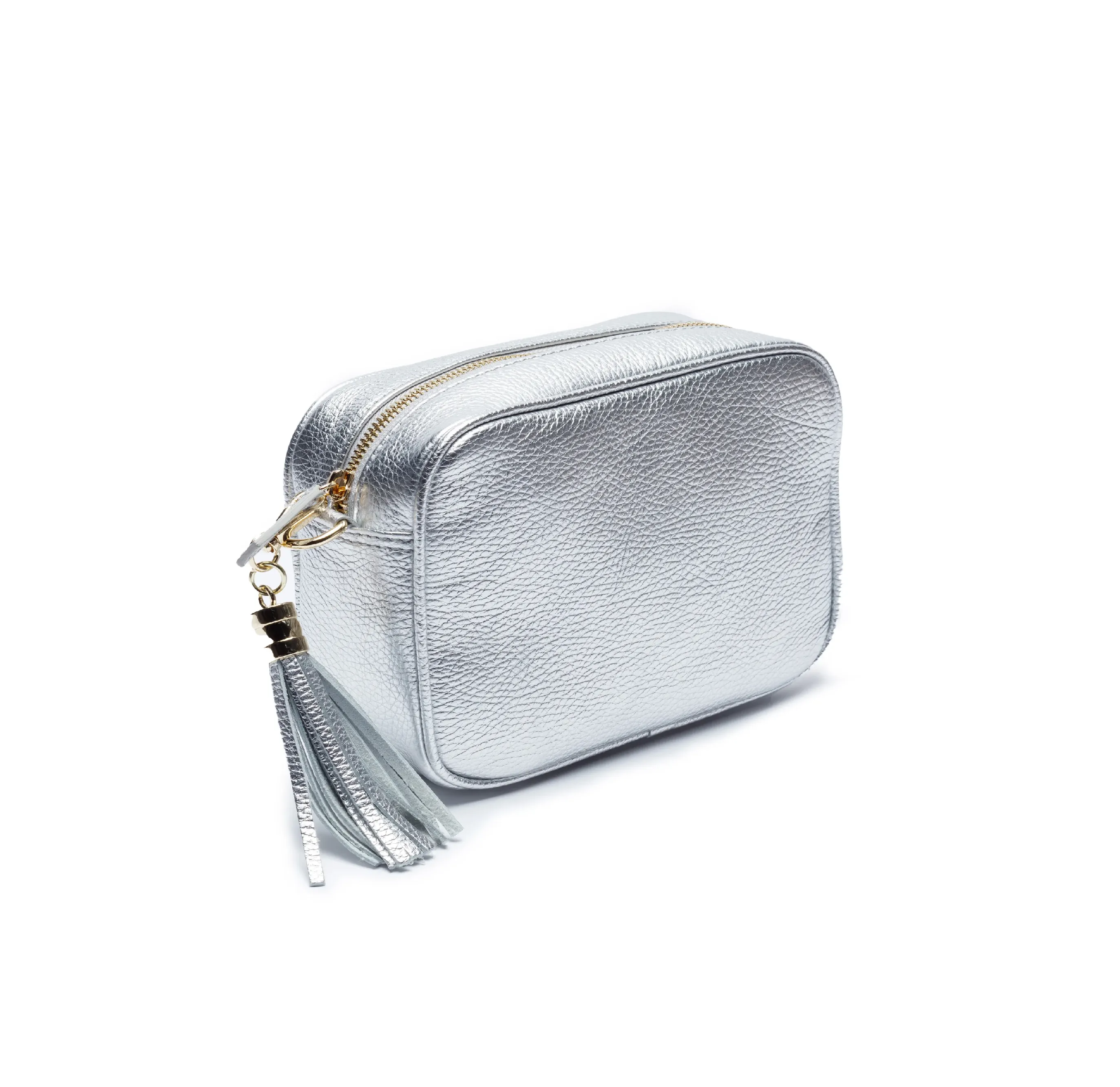 Elie Beaumont Silver Mini Crossbody Bag