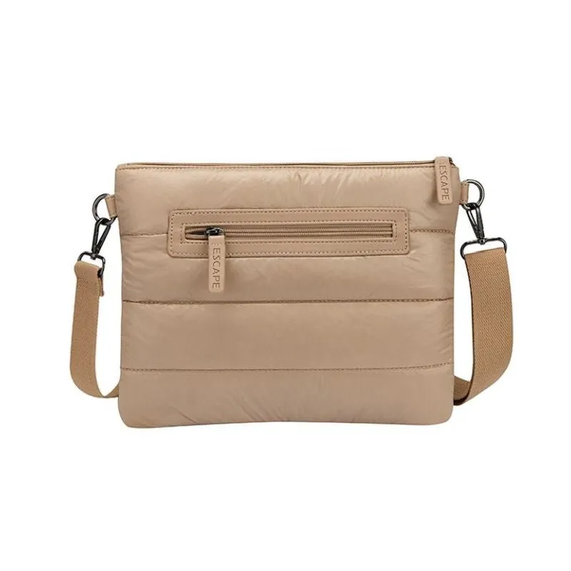 Escape Puffer Cross Body Bag | Beige