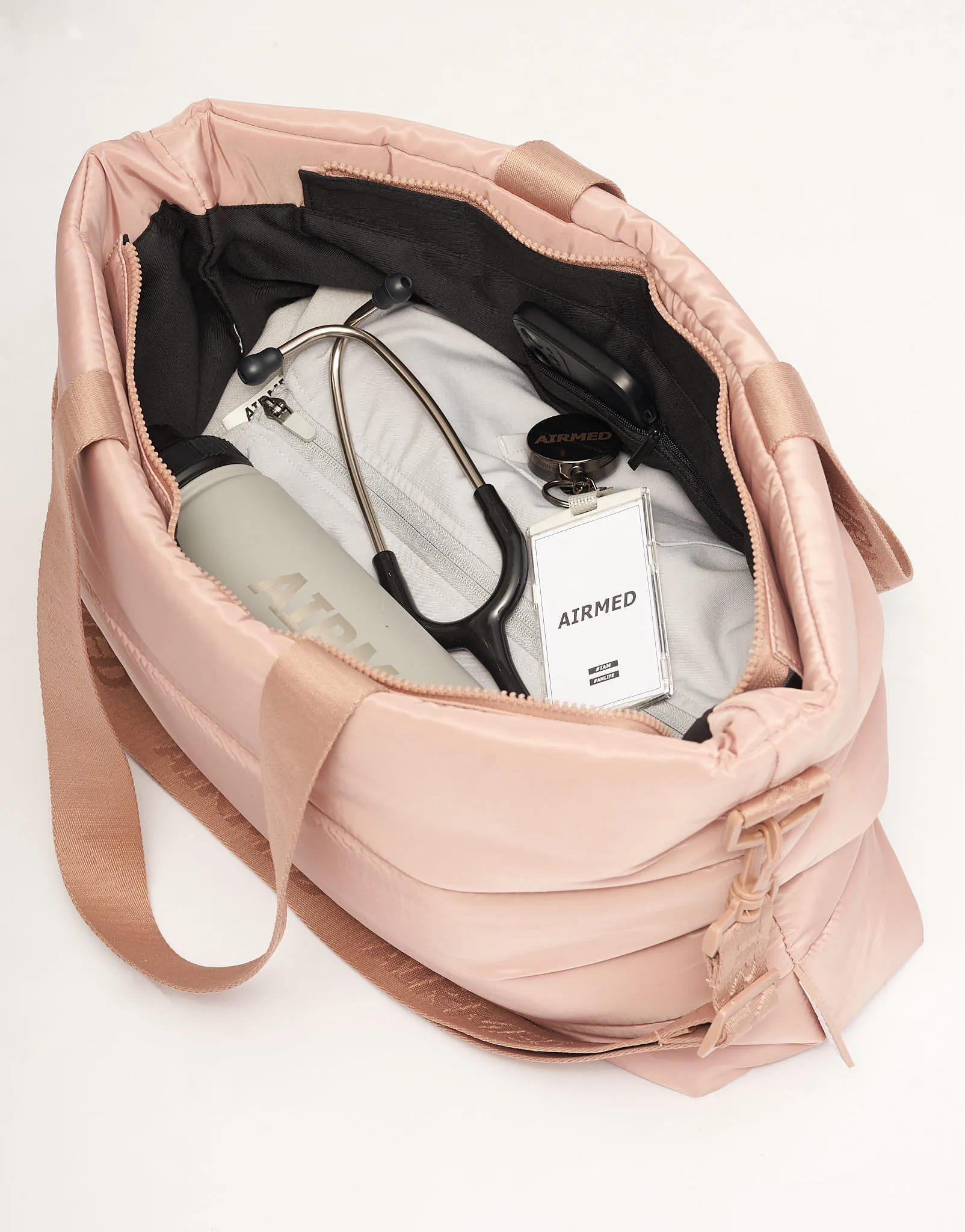 Essential Puffer Tote Bag - Blush Pink