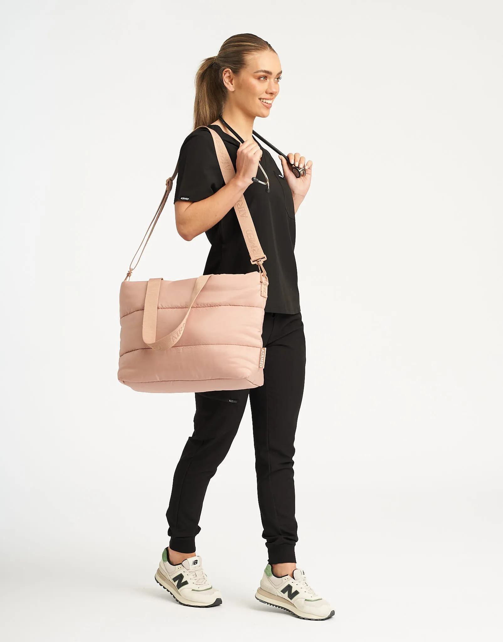 Essential Puffer Tote Bag - Blush Pink