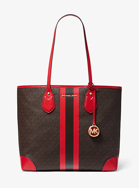 Eva Large Logo Stripe Tote Bag | 55974