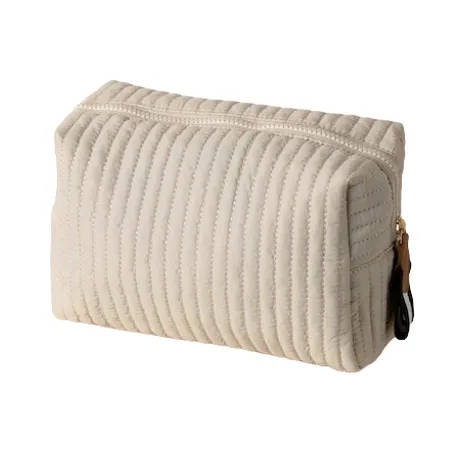 Ezra Boxy Cosmetic Pouch - Ivory - 2 sizes