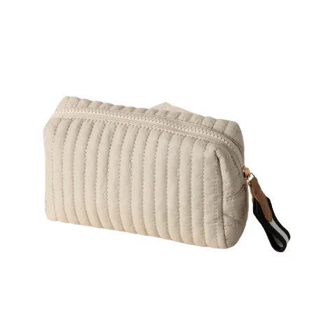 Ezra Boxy Cosmetic Pouch - Ivory - 2 sizes