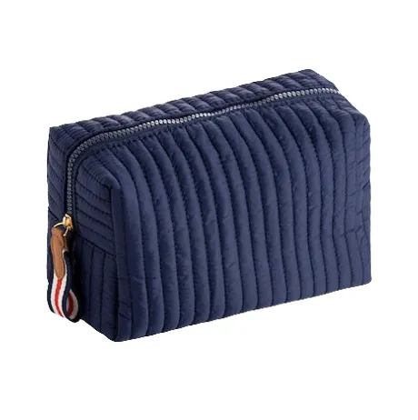 Ezra Boxy Cosmetic Pouch - Navy - 2 sizes