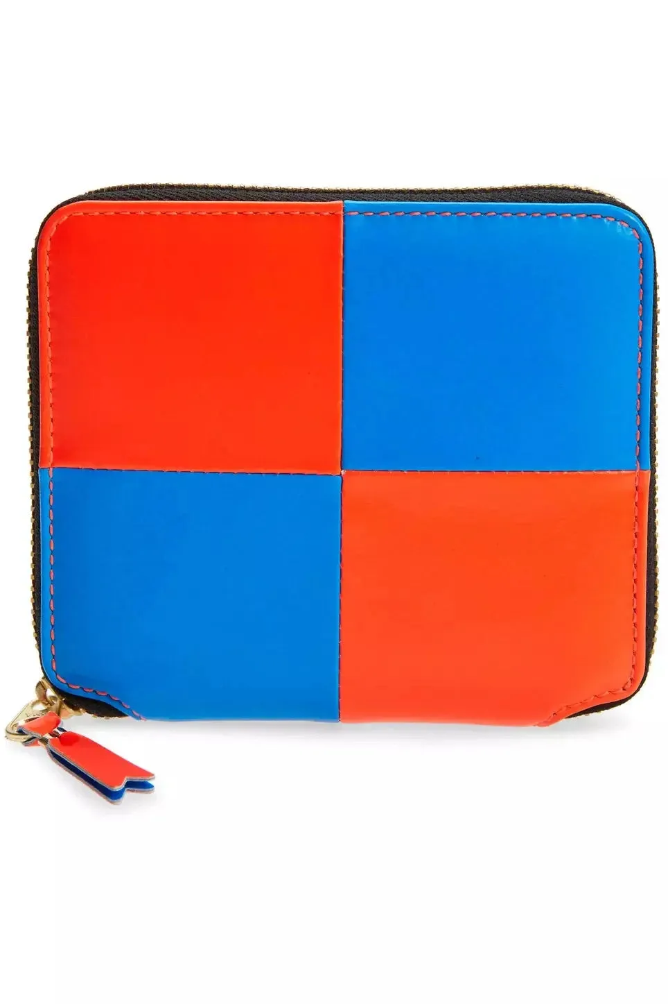 Fluo Squares Full Zip Around Zip Wallet