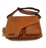 Genuine Leather Shoulder Bag Hill Burry - VB10062 - 3062B- Vintage Leather Brown