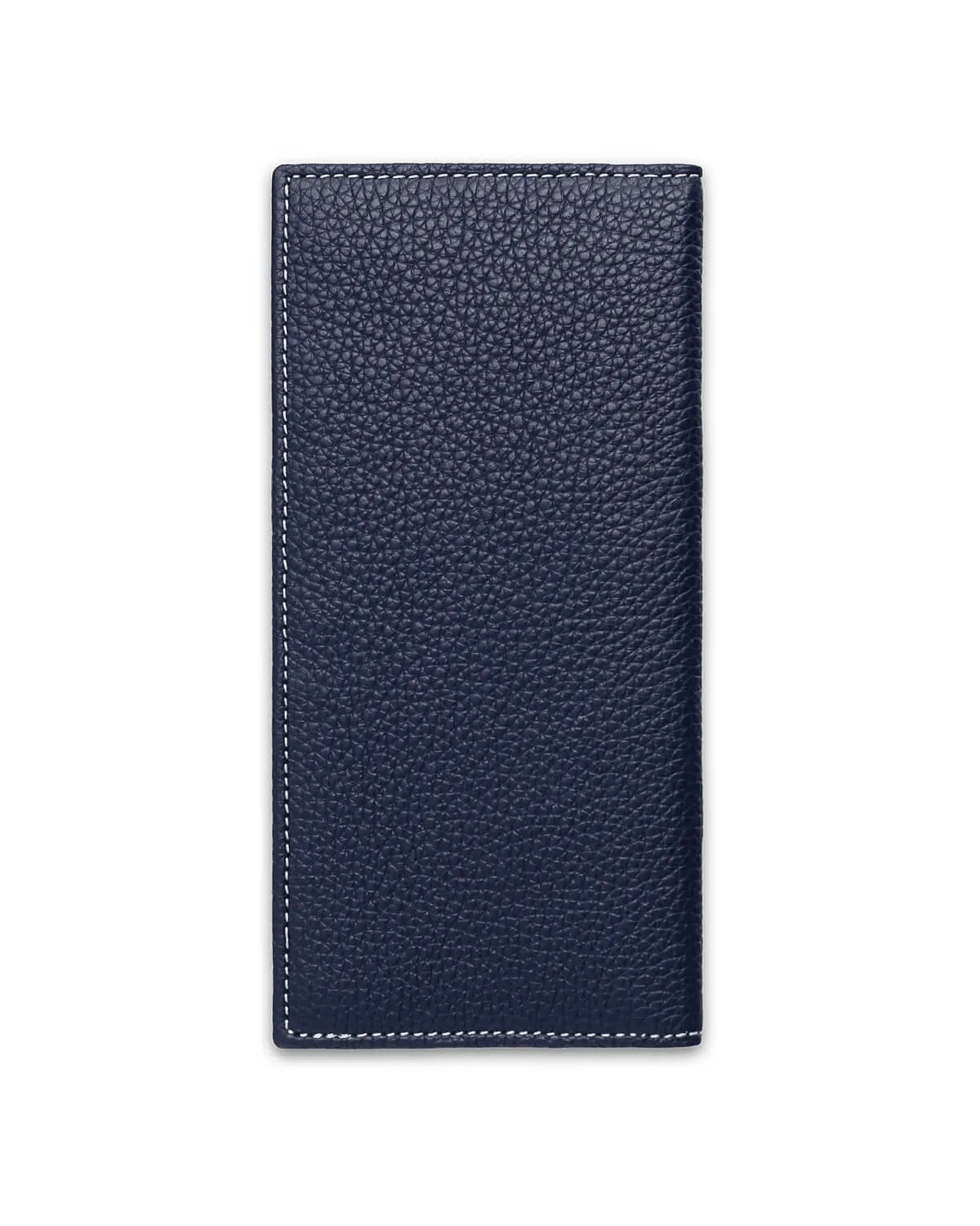 GLOBETROTTER - Full-grain Leather Long Wallet - Blue