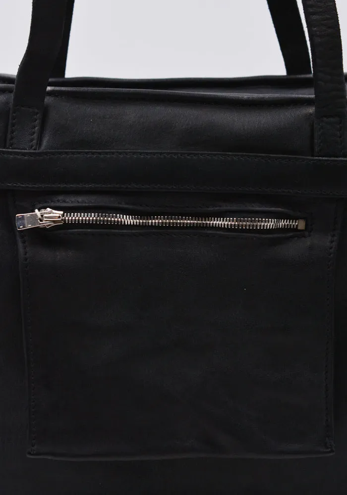 GUIDI BX30 SOFT HORSE FULL GRAIN TOTE BAG BLACK