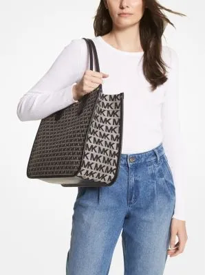 Heidi Large Logo Jacquard Tote Bag