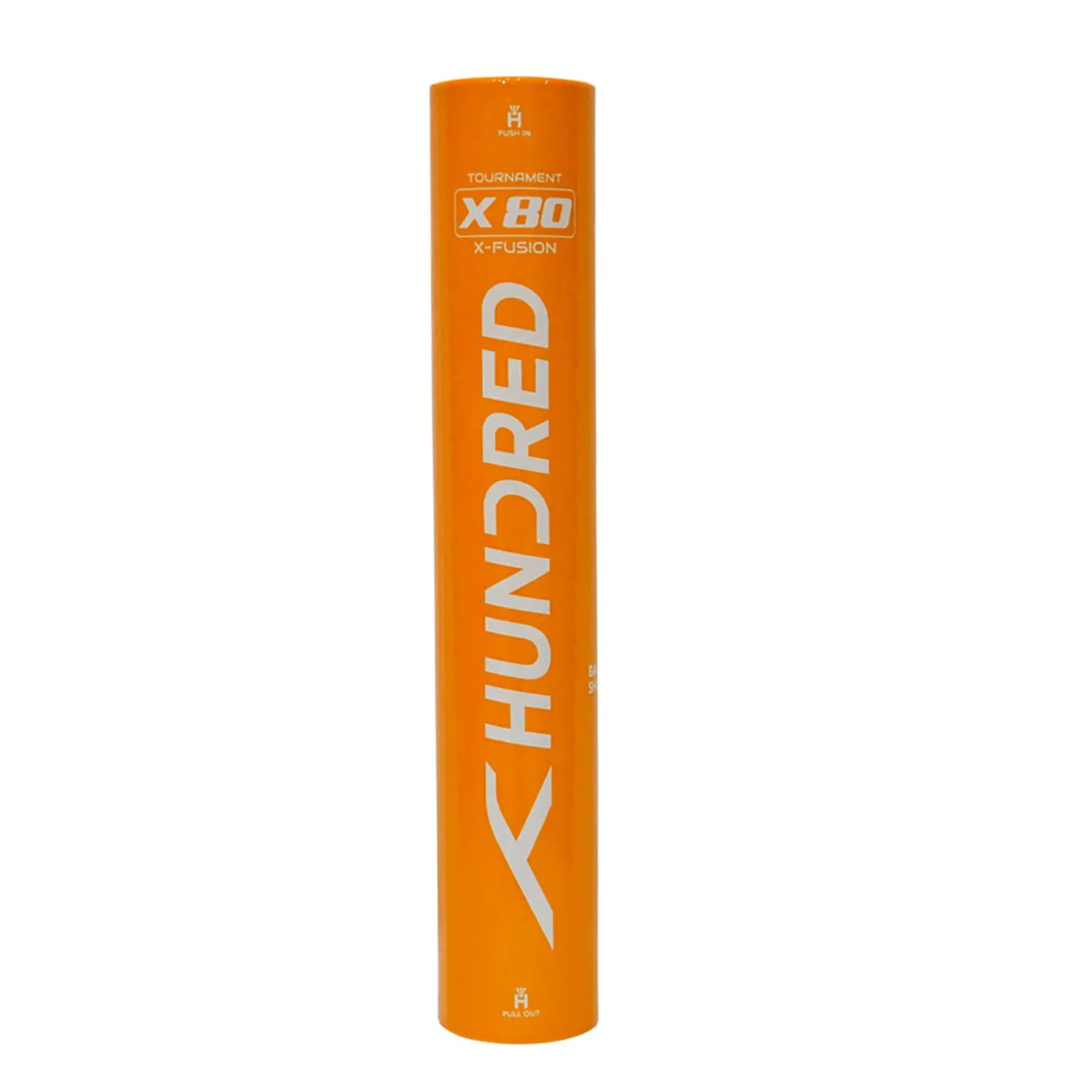 HUNDRED X80 X-Fusion Hybrid Badminton Shuttlecock, Speed 76 (1 Tube)