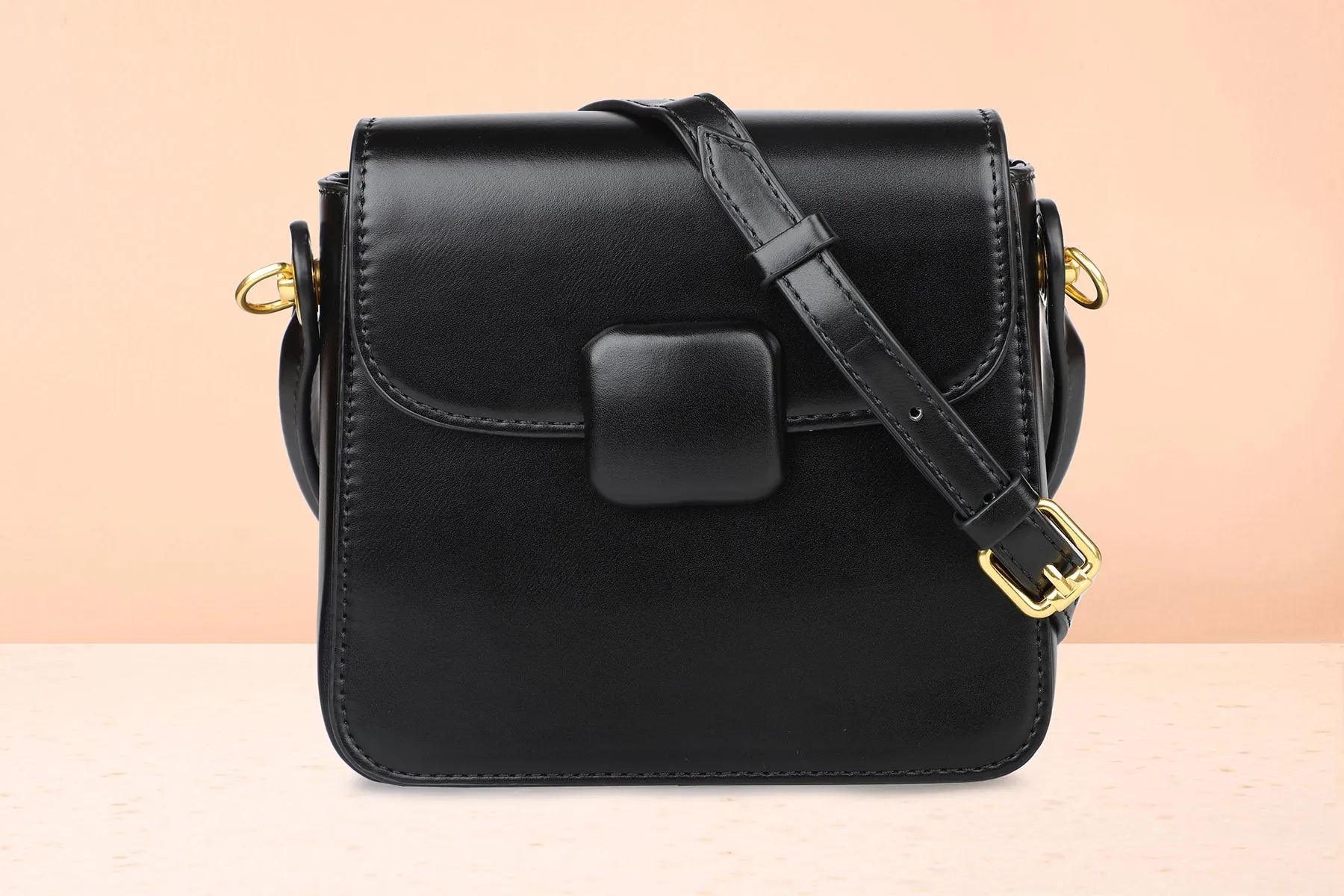 Inc.5 Women Black Colourblocked Structured Sling Bag