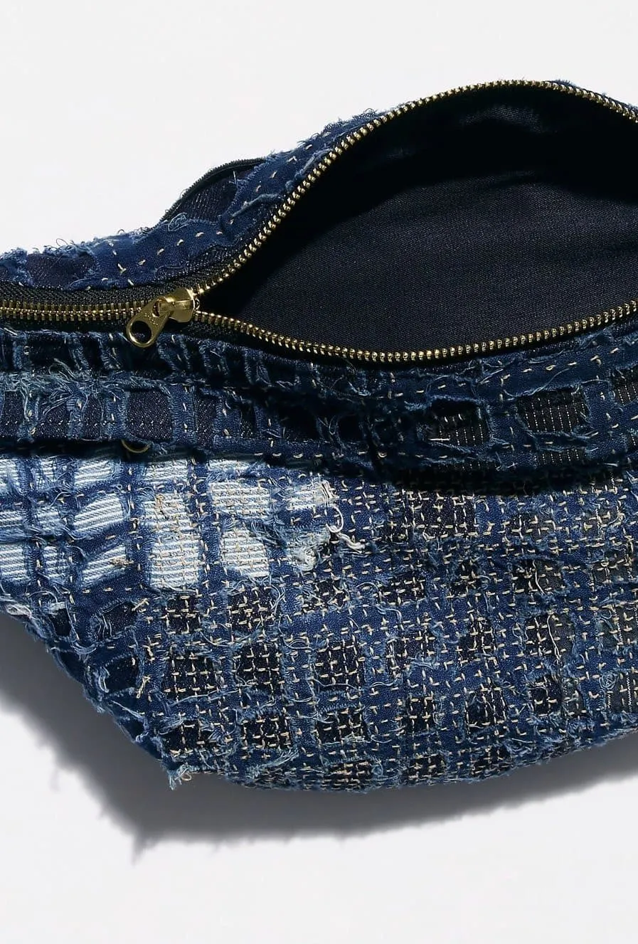 Indigo Patchwork Belt Bag