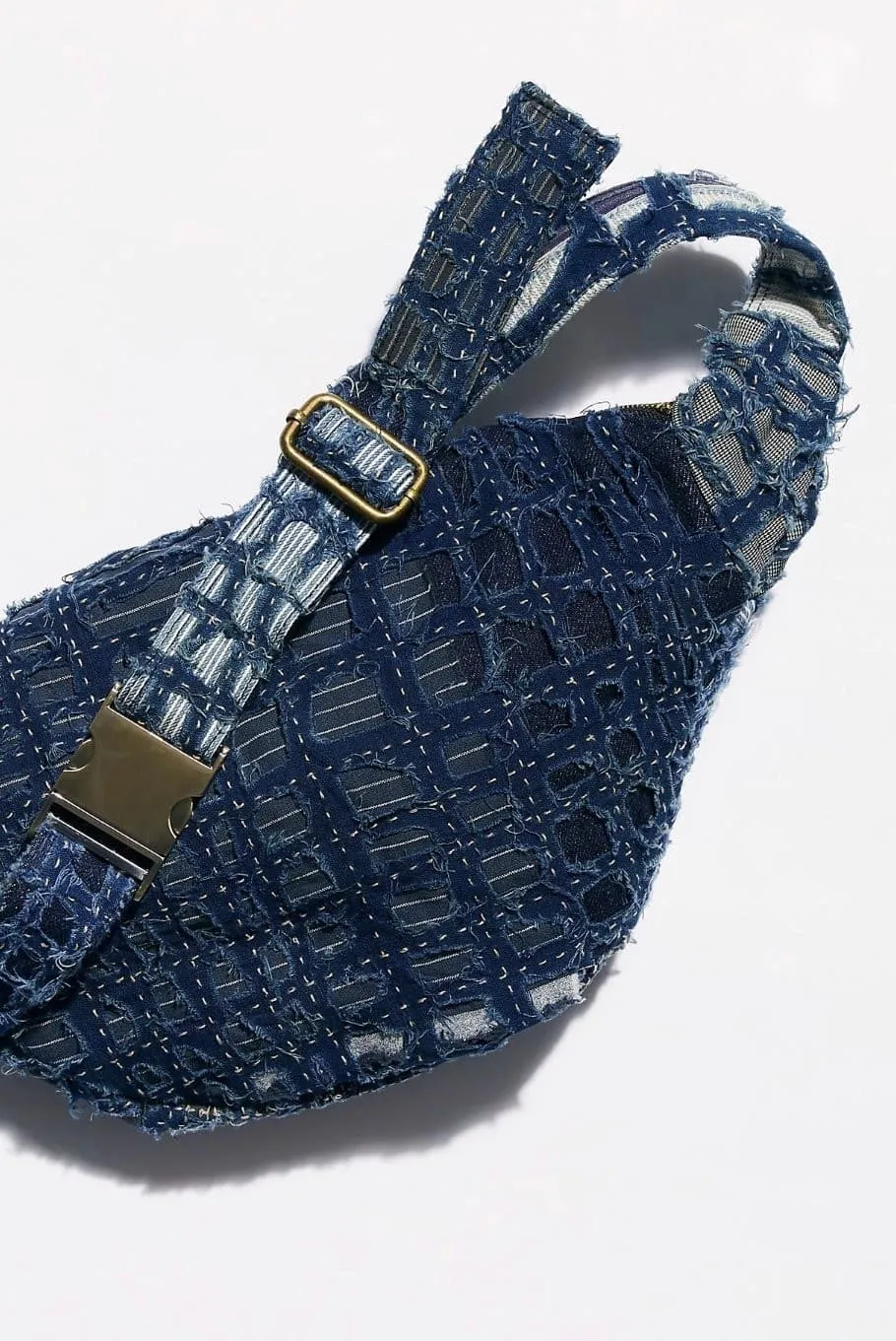 Indigo Patchwork Belt Bag