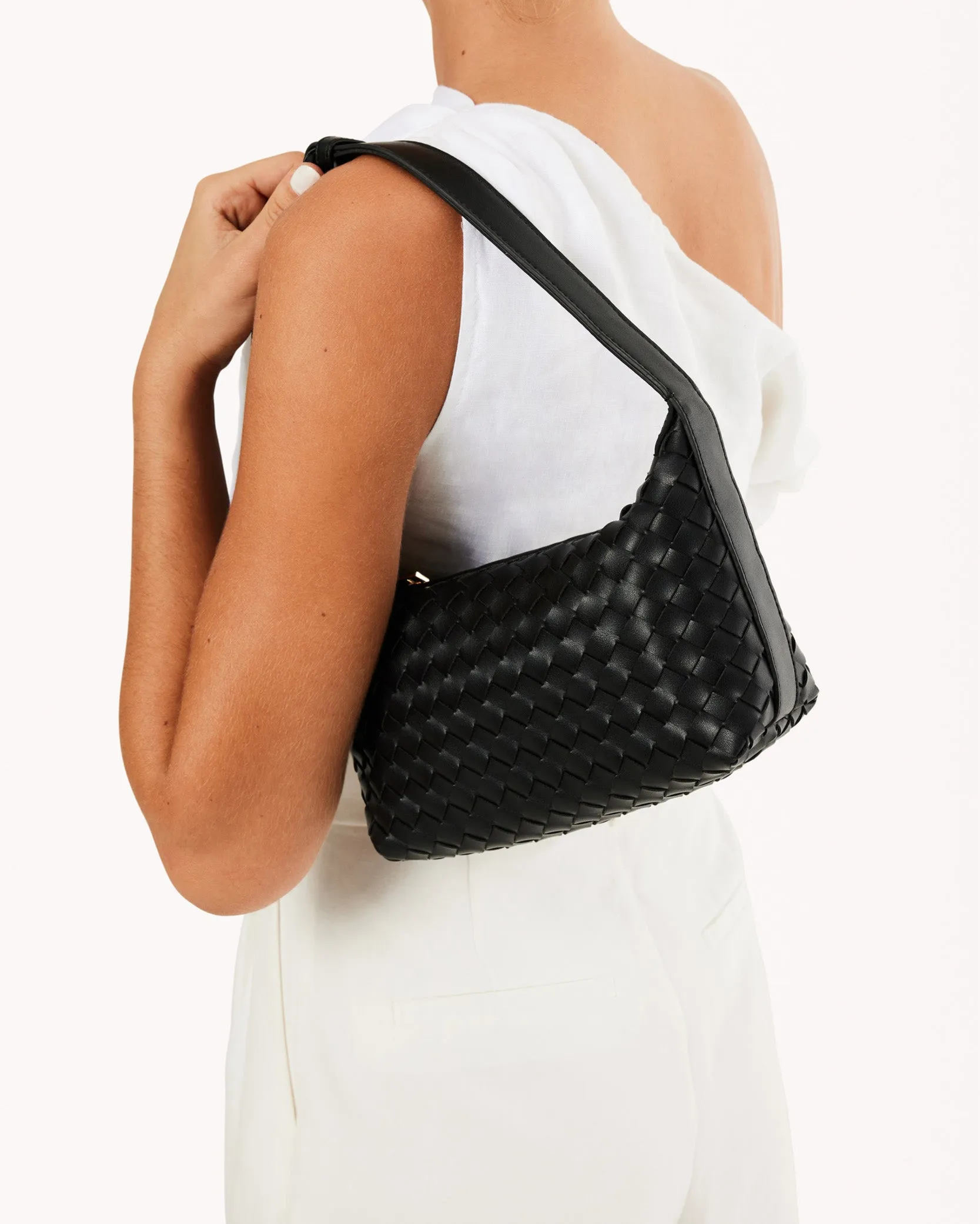 ISABELLE HANDLE BAG - BLACK