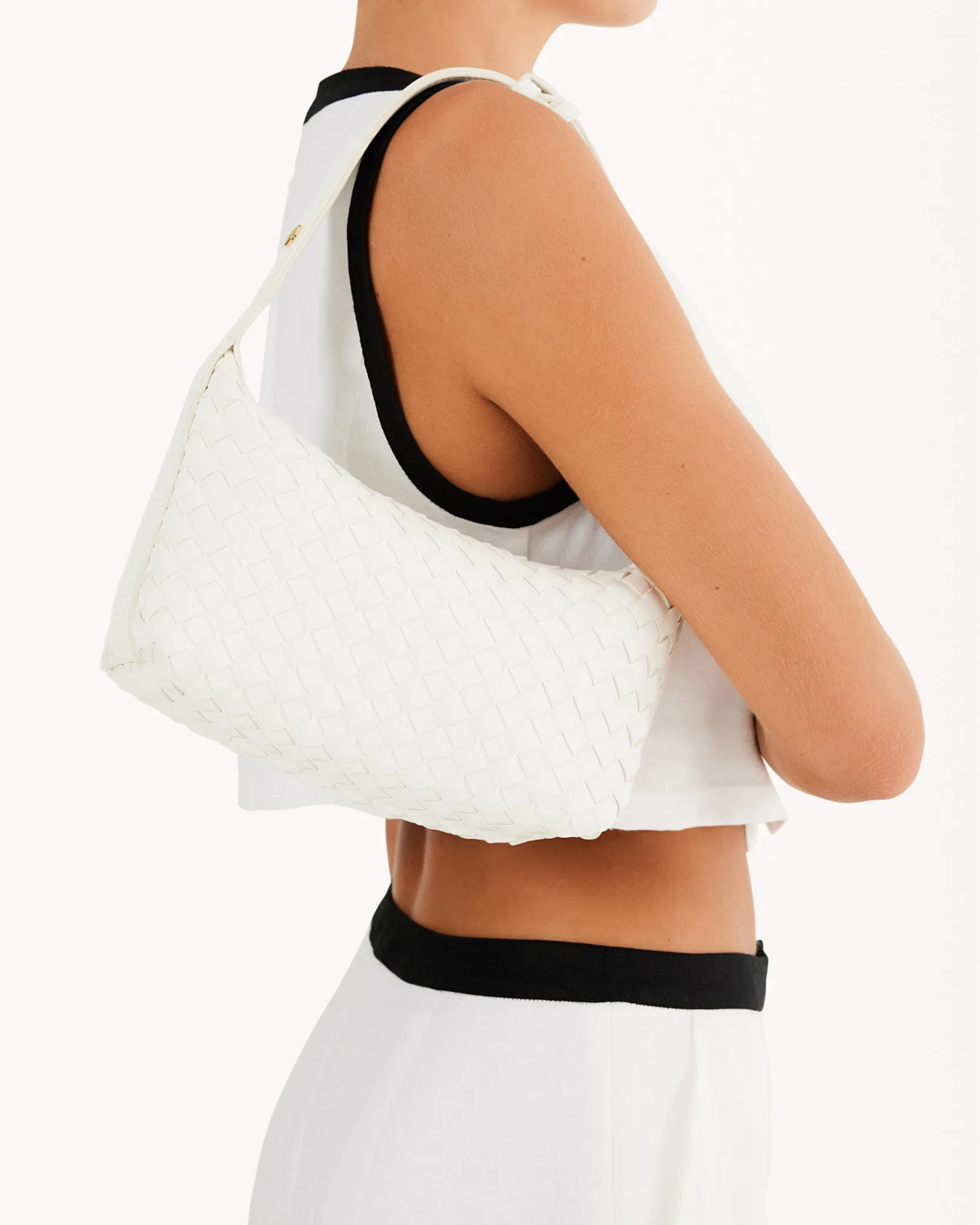 ISABELLE HANDLE BAG - WHITE