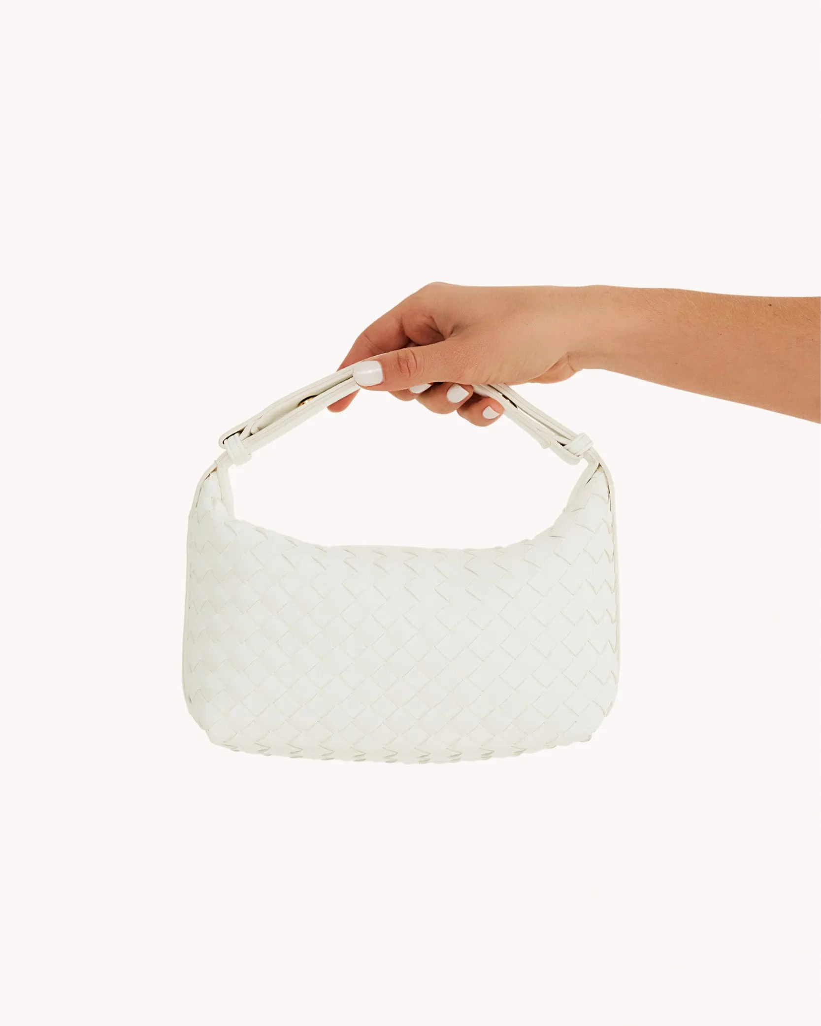 ISABELLE HANDLE BAG - WHITE