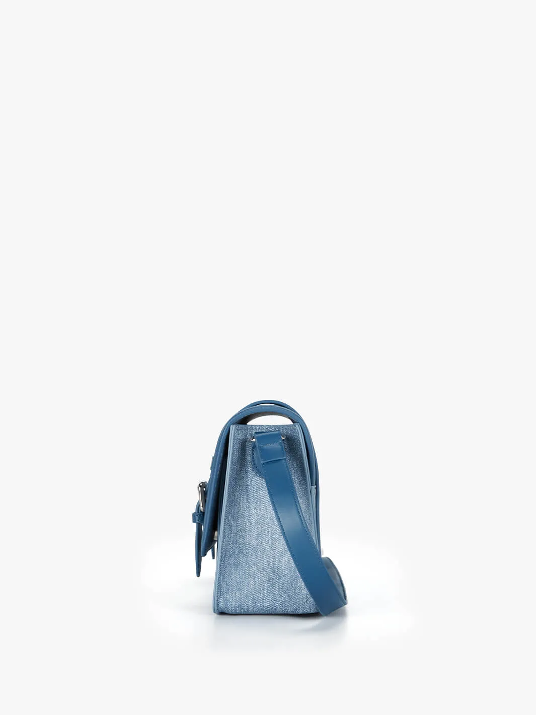 Jane Messenger Bag- Denim Leather