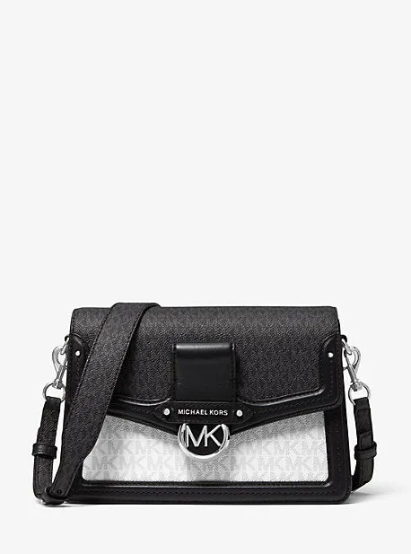 Jessie Medium Two-Tone Logo Shoulder Bag