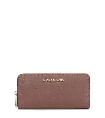 Jet Set Travel Saffiano Leather Continental Wallet