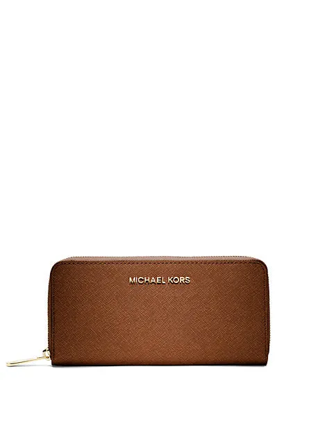 Jet Set Travel Saffiano Leather Continental Wallet